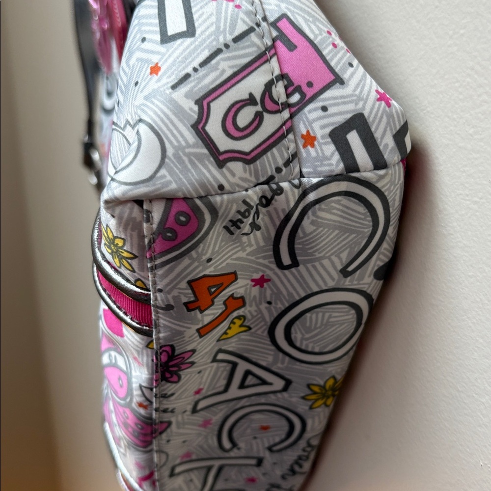 Coach Poppy Bandana Butterfly Graffiti Bag - Picture 4 of 8
